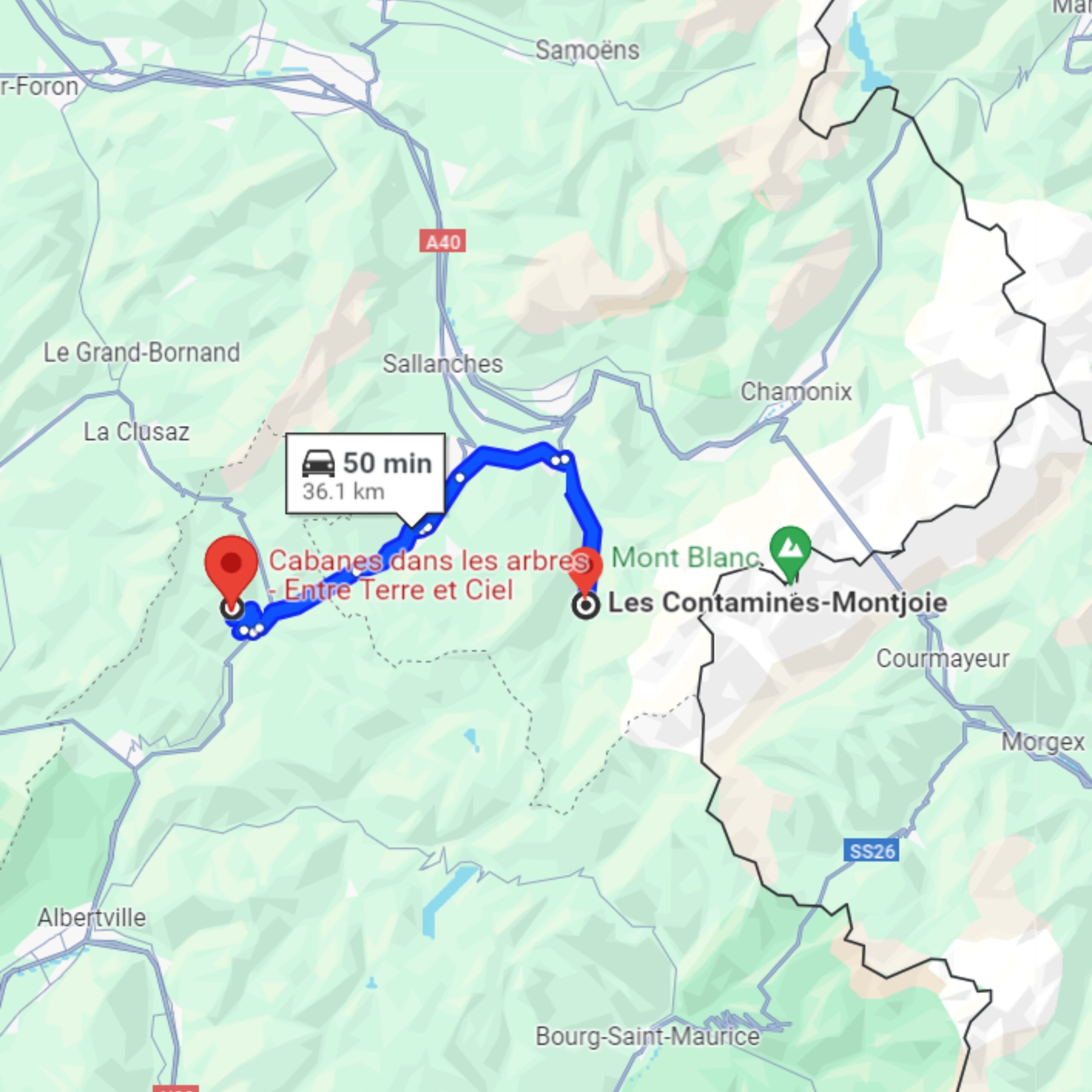 Accès Contamines